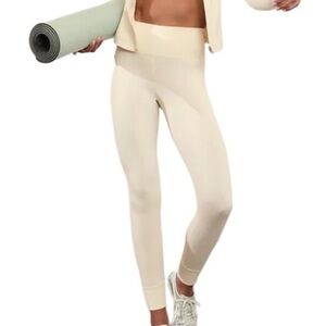 Athleta Soft Lux Cream High-Waisted Tights